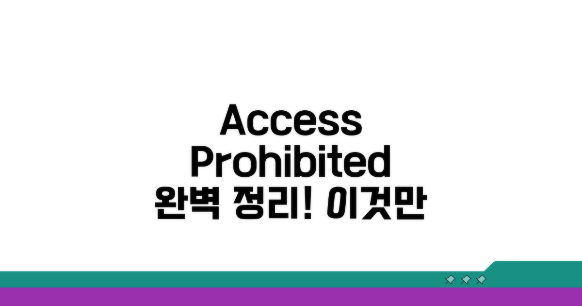 Access Prohibited 영어 표현 완벽 정리