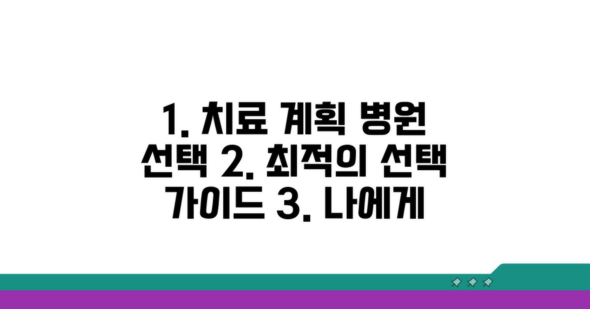 치료 계획 수립과 병원 선택 가이드