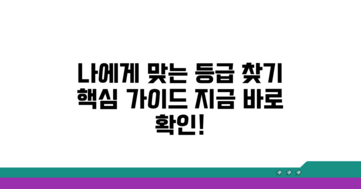 나에게 맞는 등급 찾기 가이드