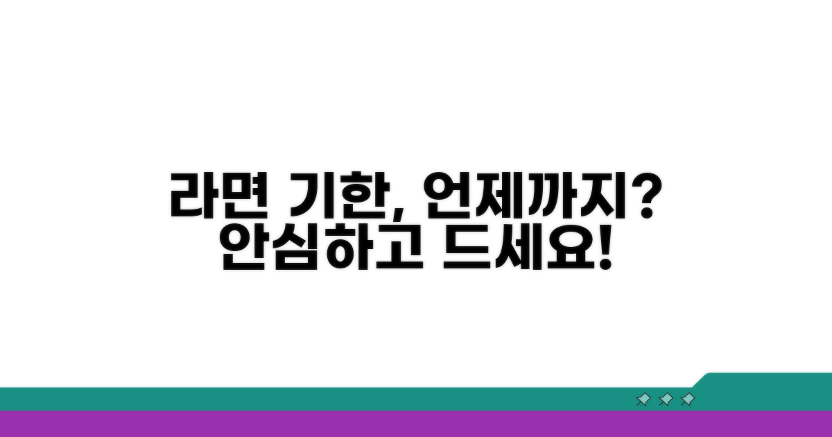 라면 유통기한, 언제까지 괜찮을까?