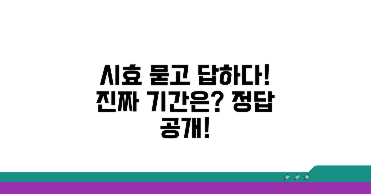 시효 기간, 정확히 얼마일까?