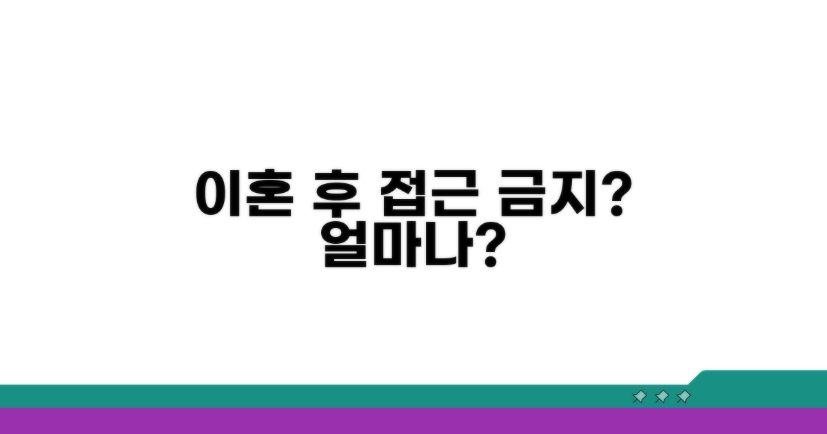 이혼 후 접근금지 기간은?