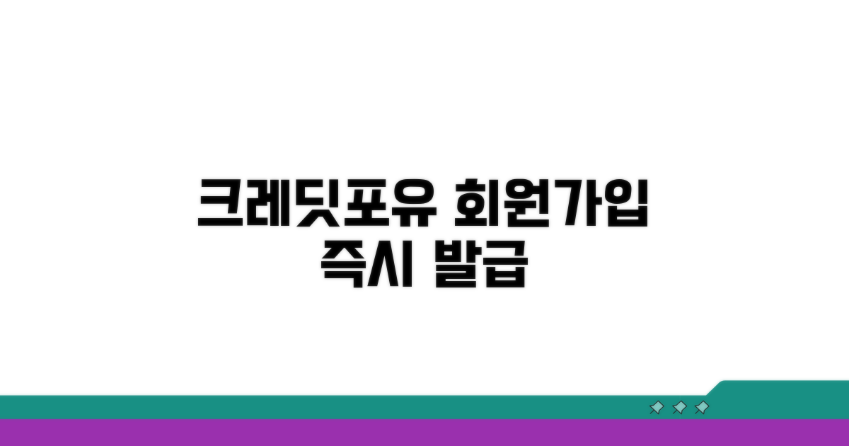크레딧포유 회원가입 및 조회서 발급
