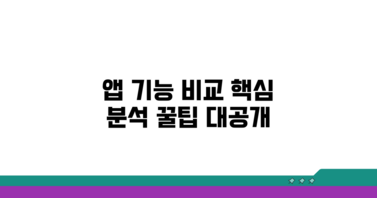 인기 앱 기능 비교 분석