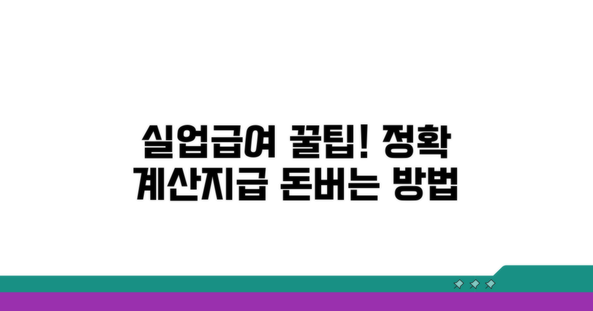 실업급여 지급액 계산 및 수령 팁