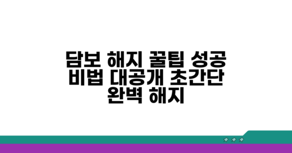 성공적인 담보 해지 꿀팁