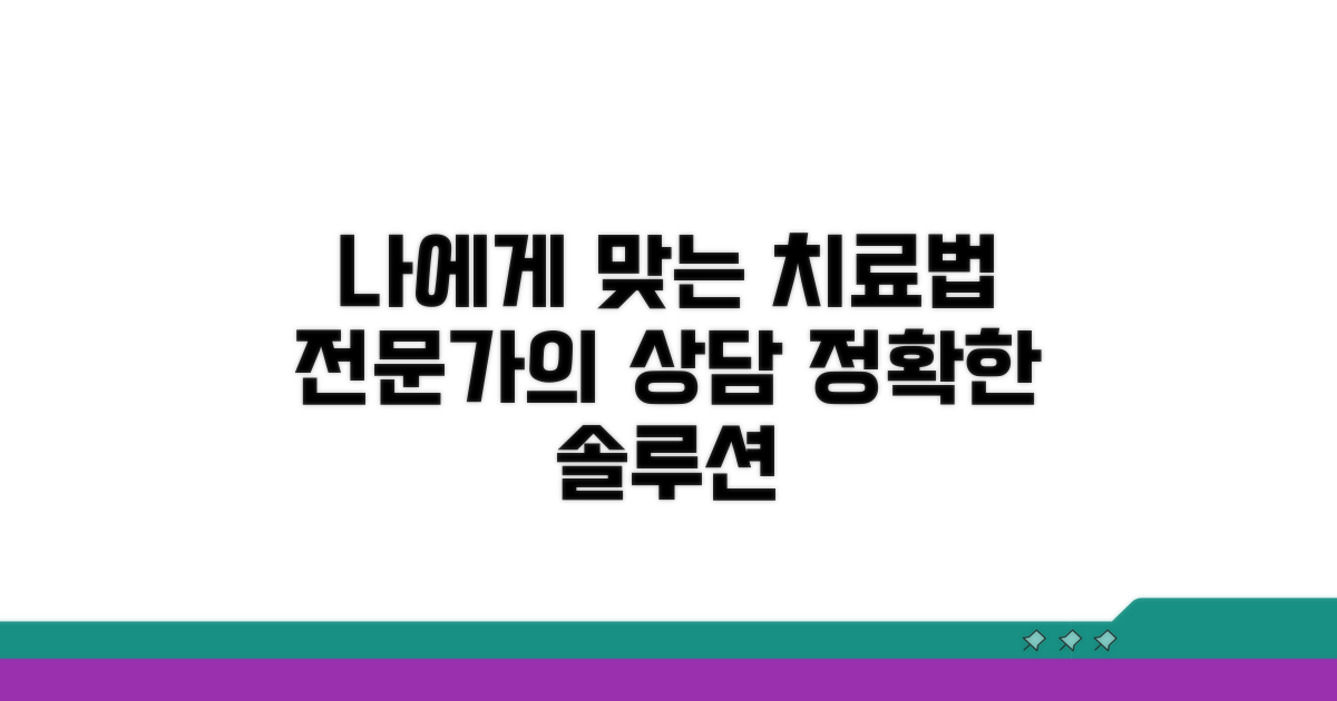 전문가 상담, 나에게 맞는 치료법