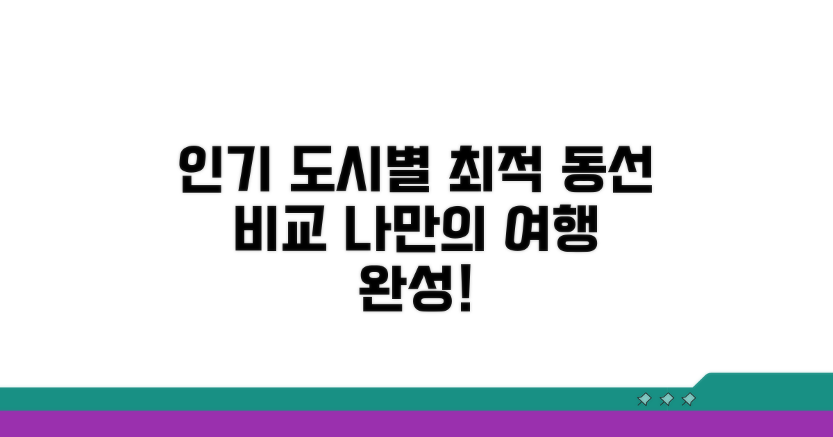 인기 도시별 추천 동선 비교 분석