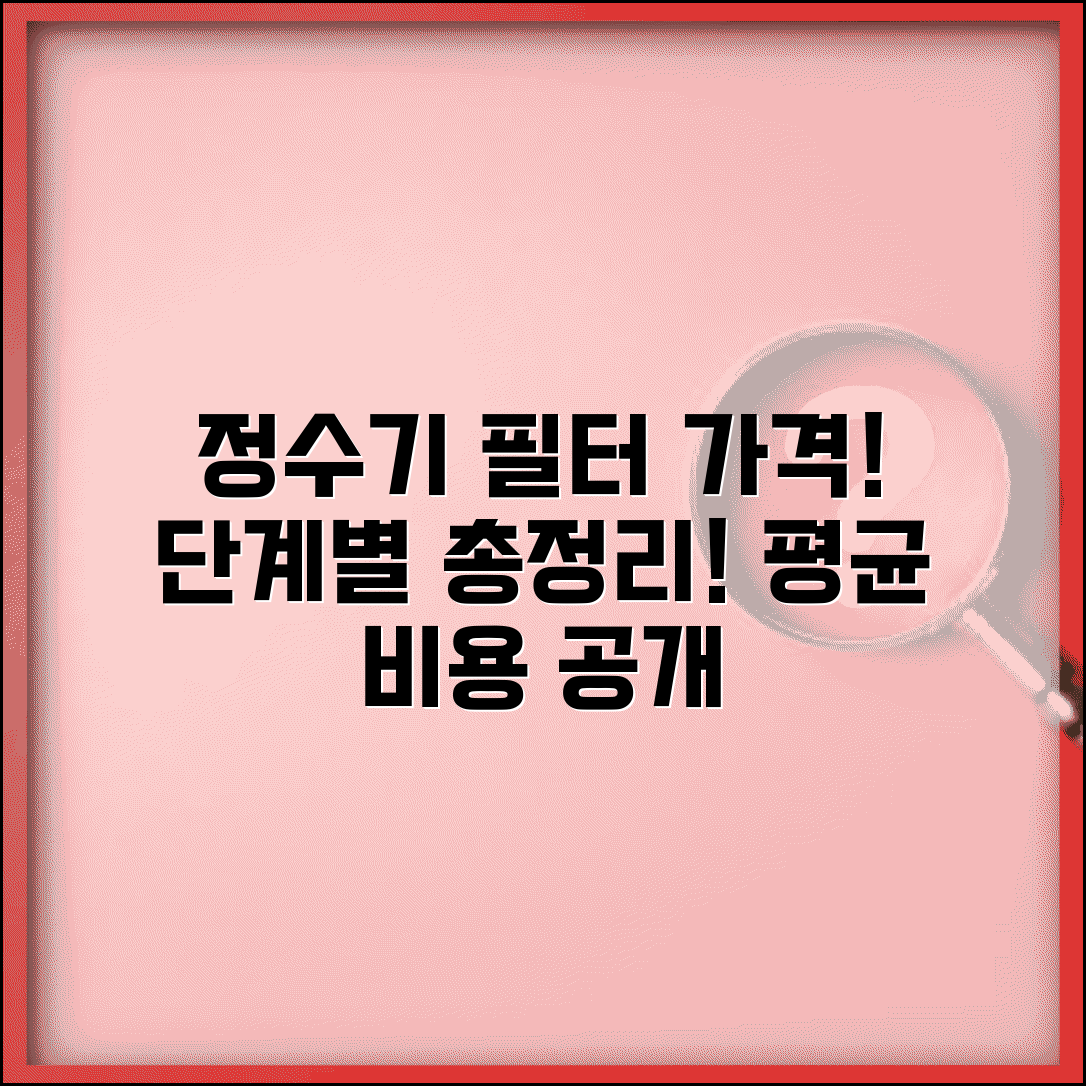 정수기 필터 가격 단계별 비용 총정리 | 정수기 필터 교체 비용 평균