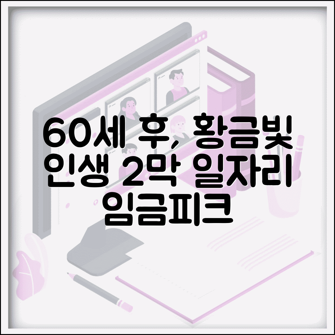 60세 정년 후 재취업 | 정년 후 시니어 일자리와 임금피크제 활용