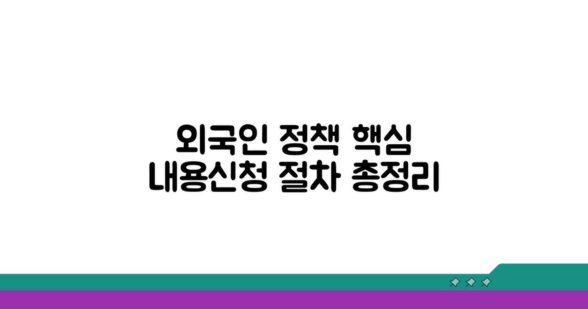 외국인정책 주요 내용과 신청 절차