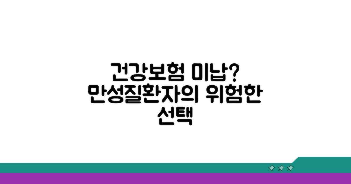 건강보험 미납, 만성질환자의 선택