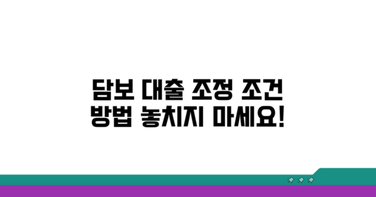 담보 대출 조정: 신청 조건과 방법