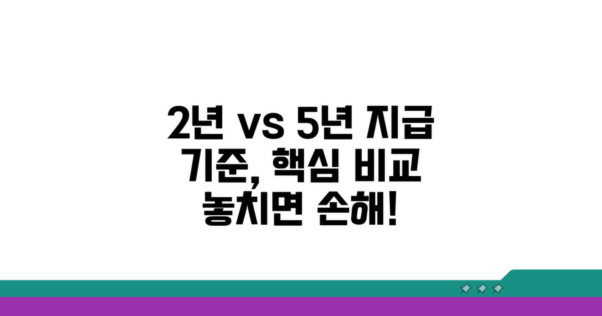 최초 진단 후 2년, 5년 지급 기준