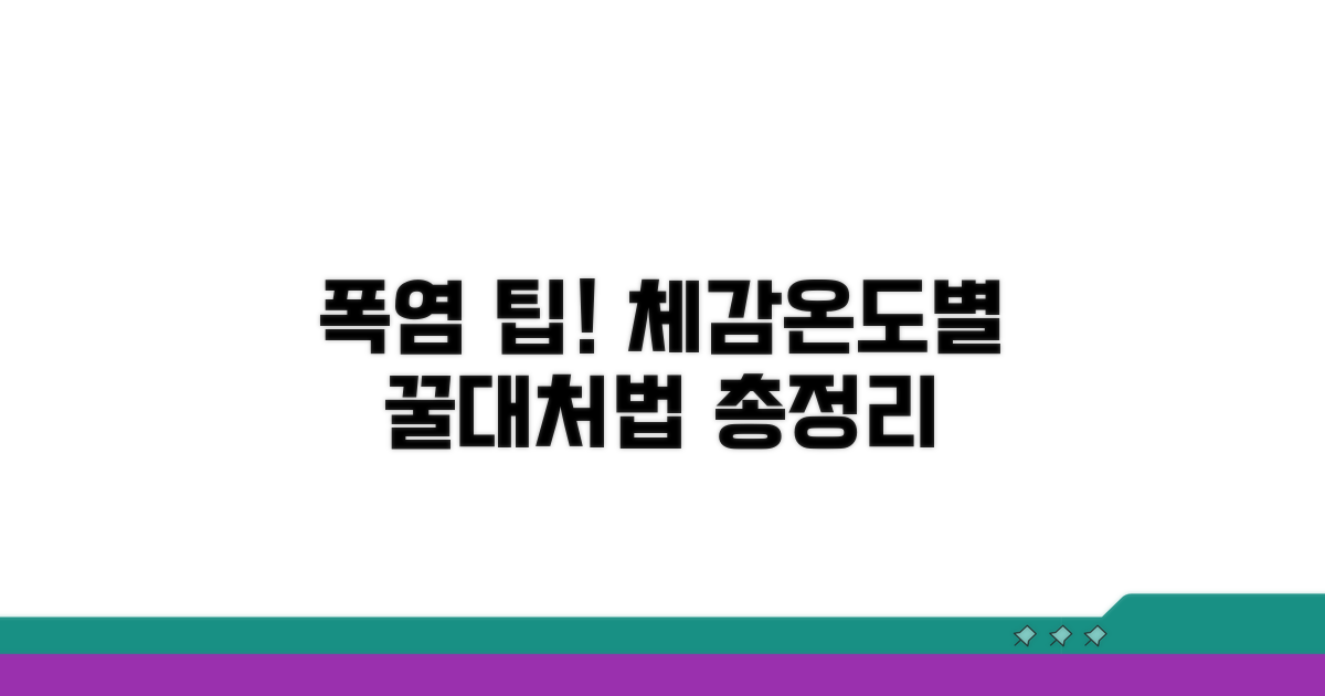 체감온도별 폭염 대처법