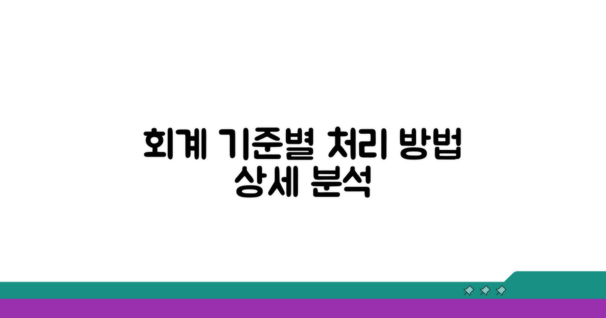 회계 기준별 처리 방법 상세 분석