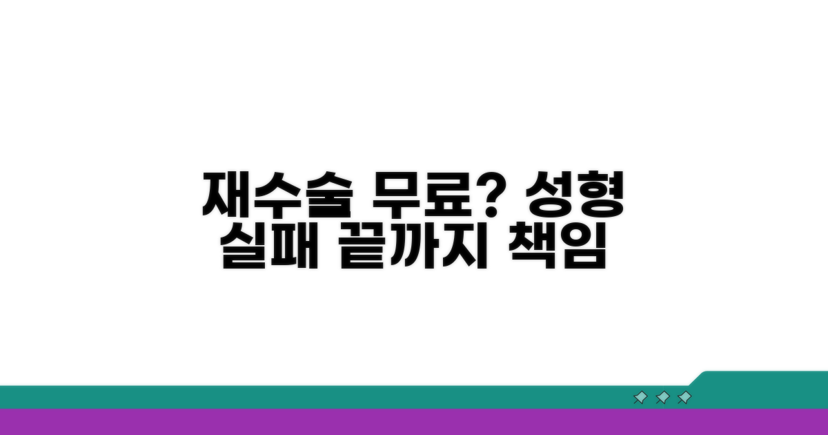 성형 실패 시 재수술, 어디까지 무료일까