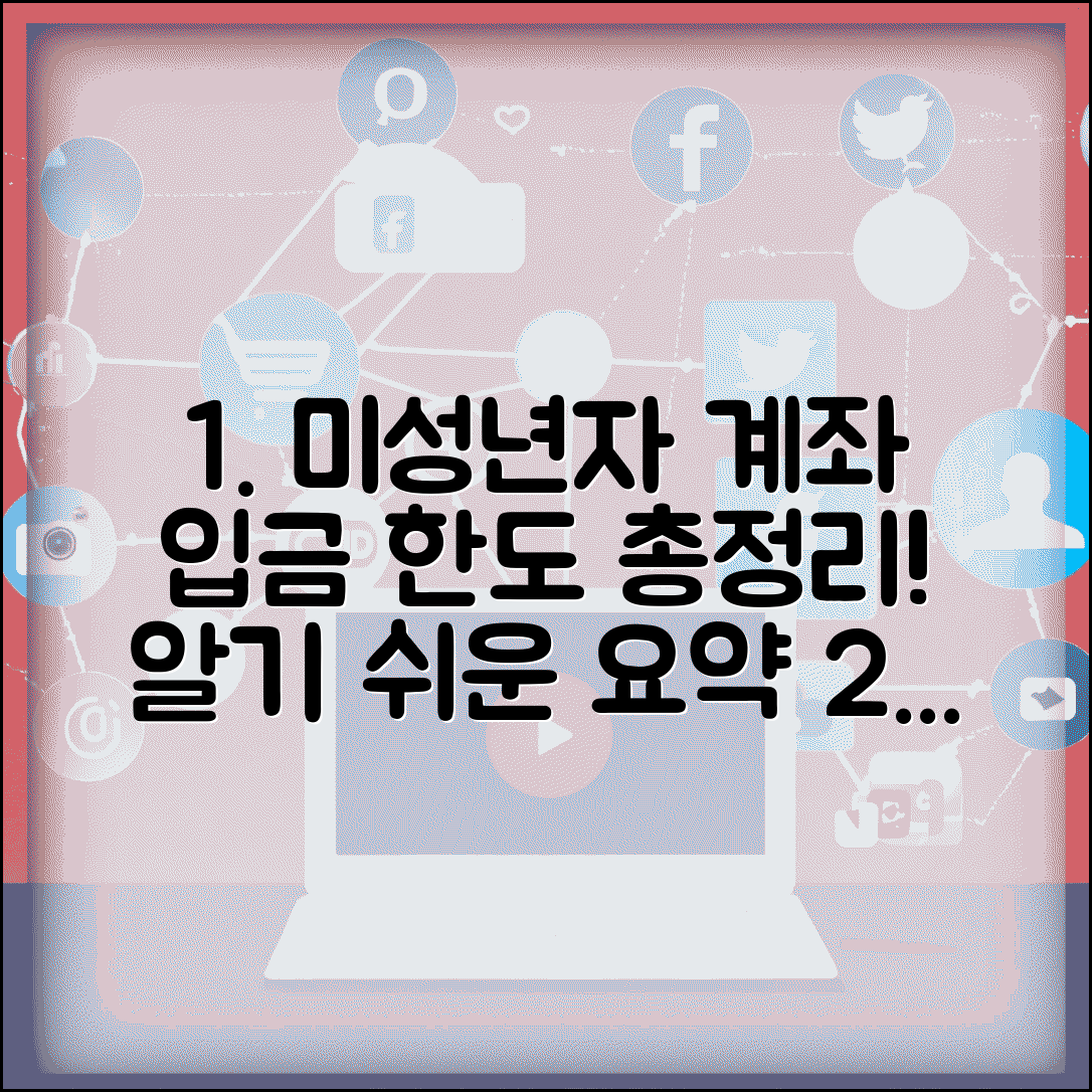 미성년자 계좌 입금한도 규정 | 자녀 계좌 입금 제한 금액 총정리 및 주의사항
