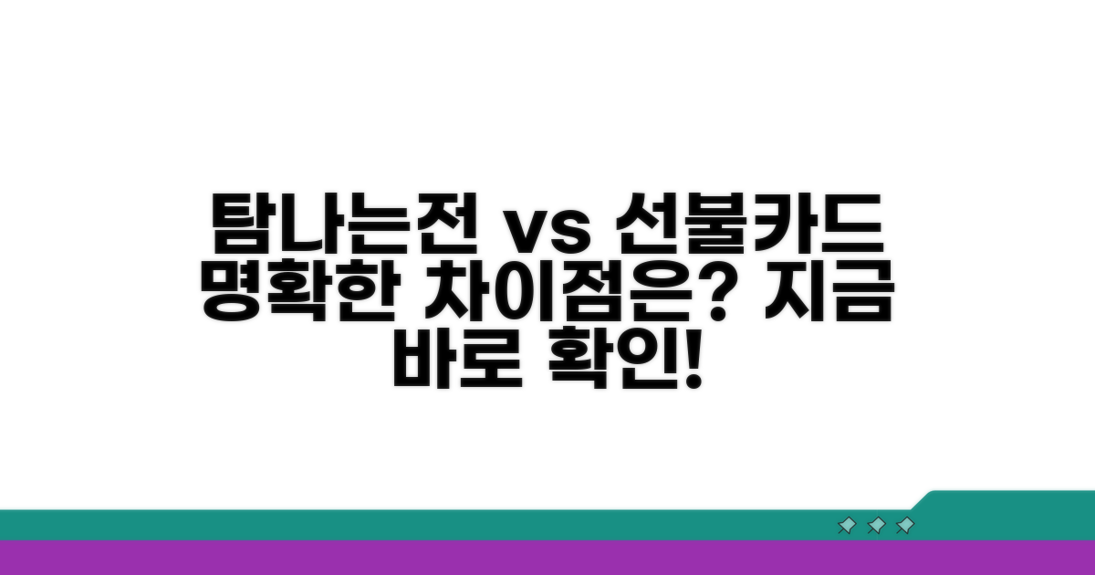 탐나는전 체크 vs 선불카드: 무엇이 다를까?