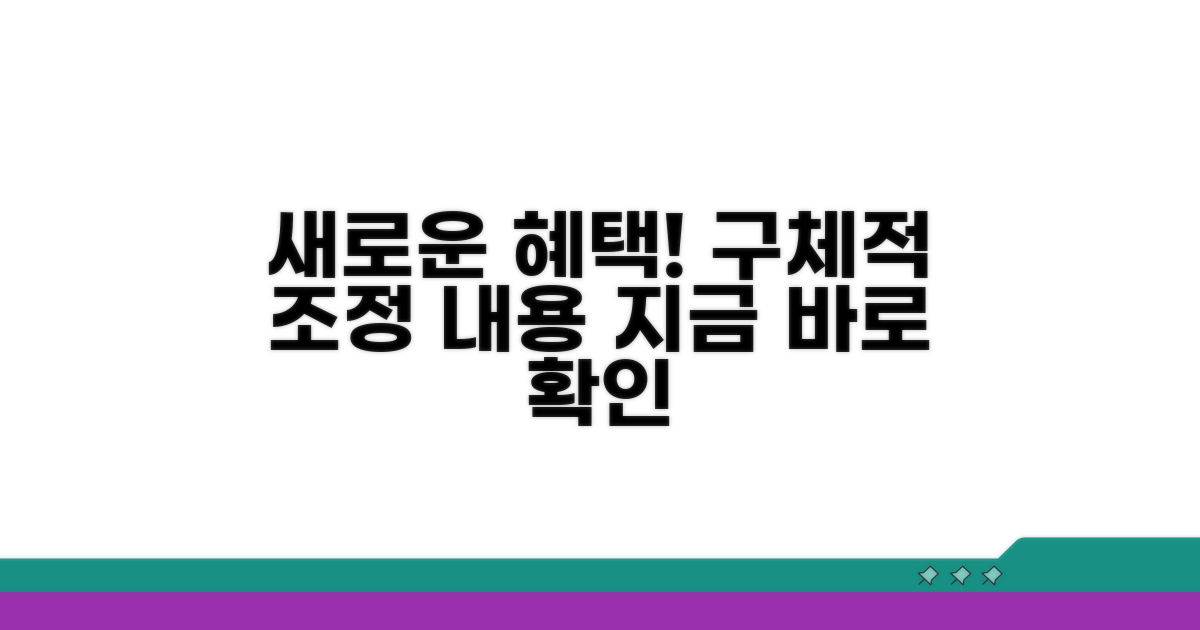 구체적인 조정 내용과 혜택 알아보기