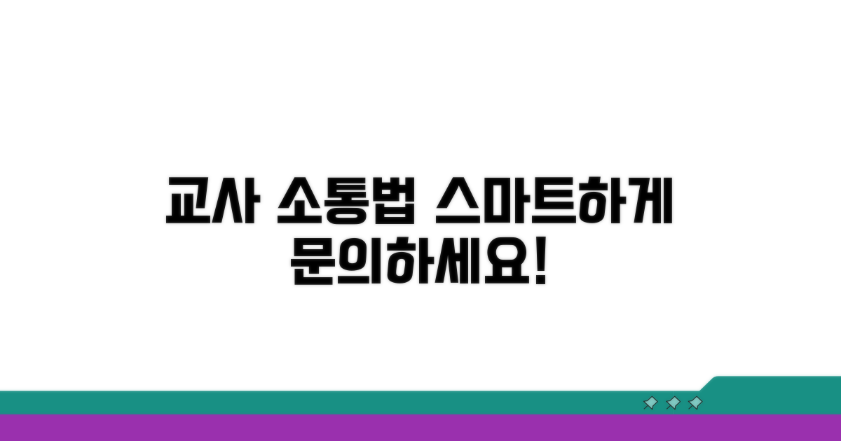 교사에게 문의하는 스마트한 소통법