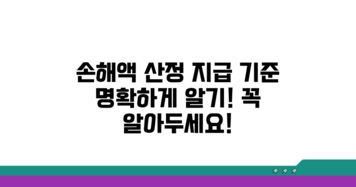 손해액 산정과 지급 기준