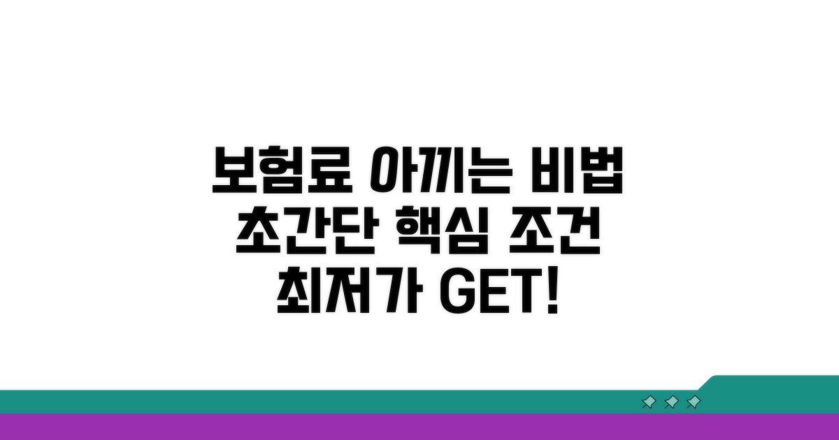 보험료 아끼는 핵심 조건과 방법
