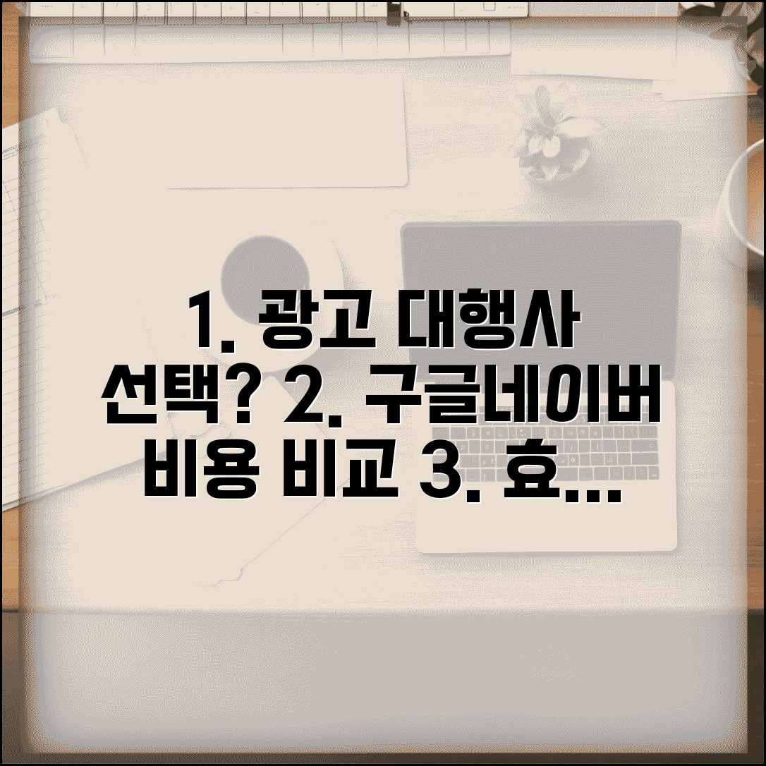 온라인 광고 대행사 선택 가이드 | 구글 네이버 광고 비용 효과 및 비교