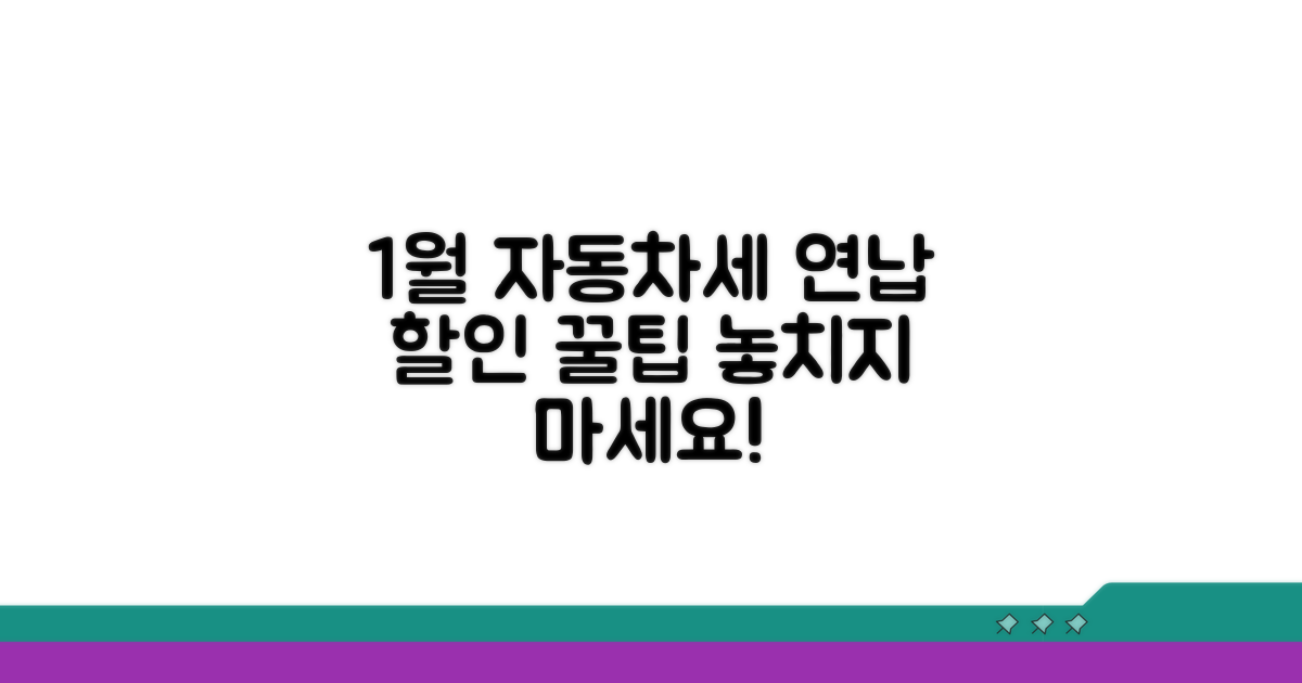 1월 자동차세 연납 할인율 계산