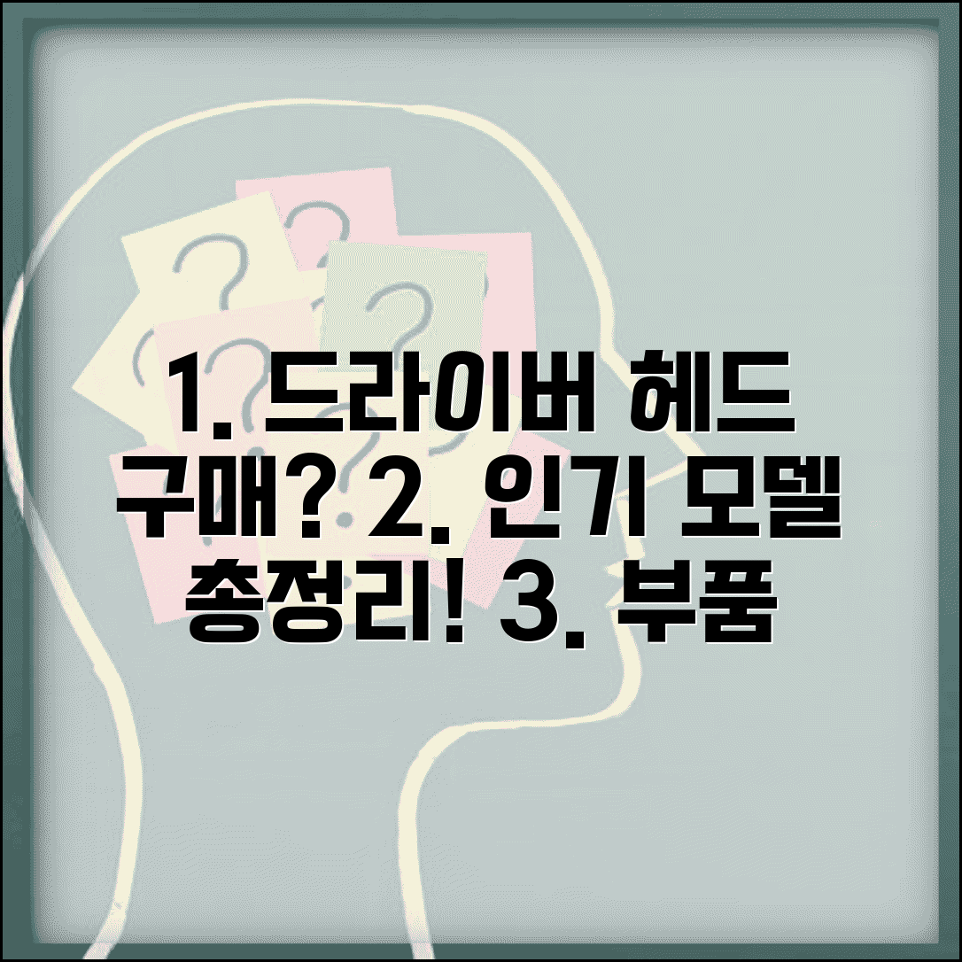 드라이버 헤드 인기 모델 판매 | 교체 부품 선택 및 호환성 확인 가이드