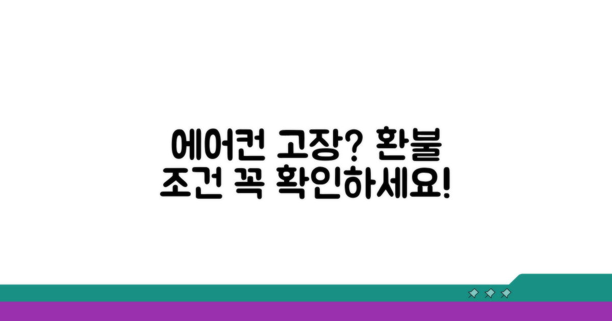 에어컨 고장 시 환불 조건 확인