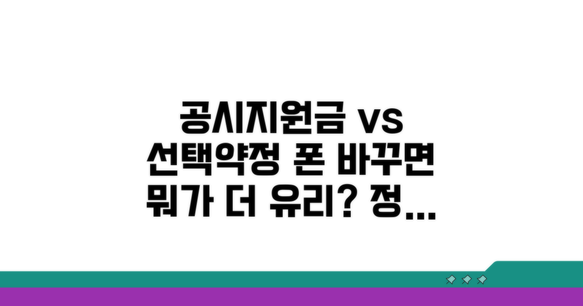 공시지원금 vs 선택약정 비교