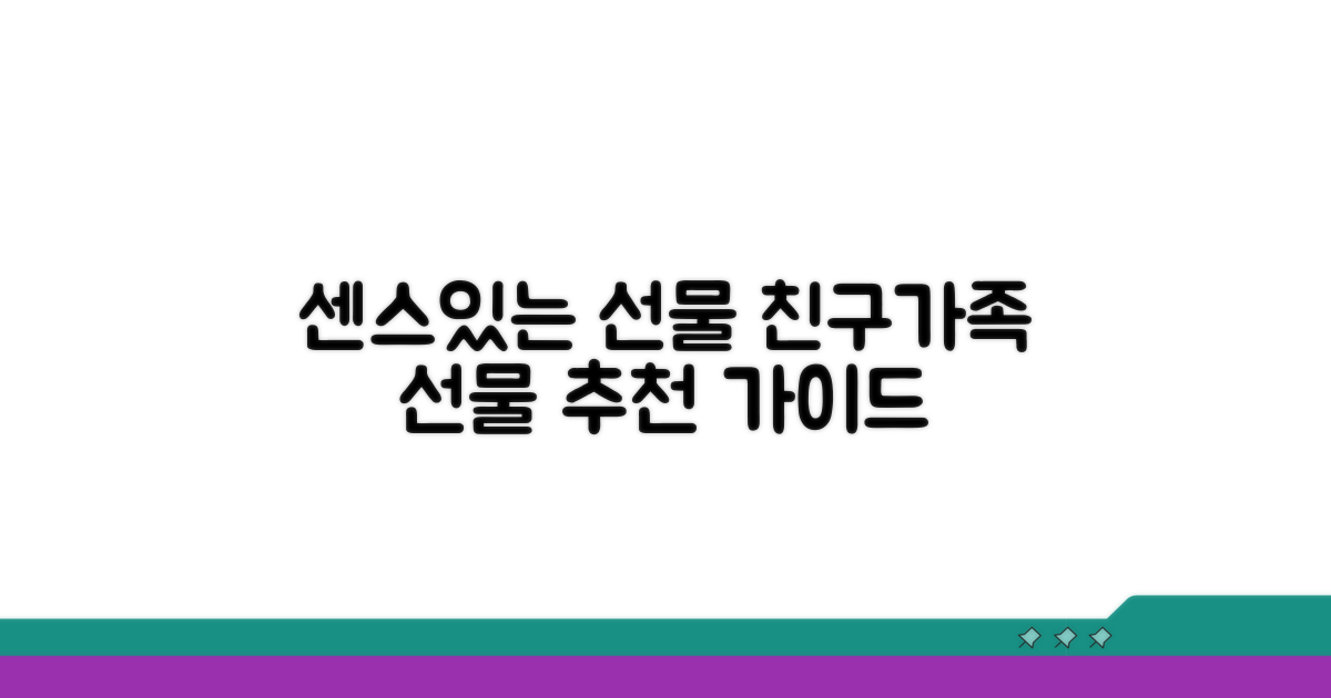 친구나 가족, 센스있는 선물 추천 가이드