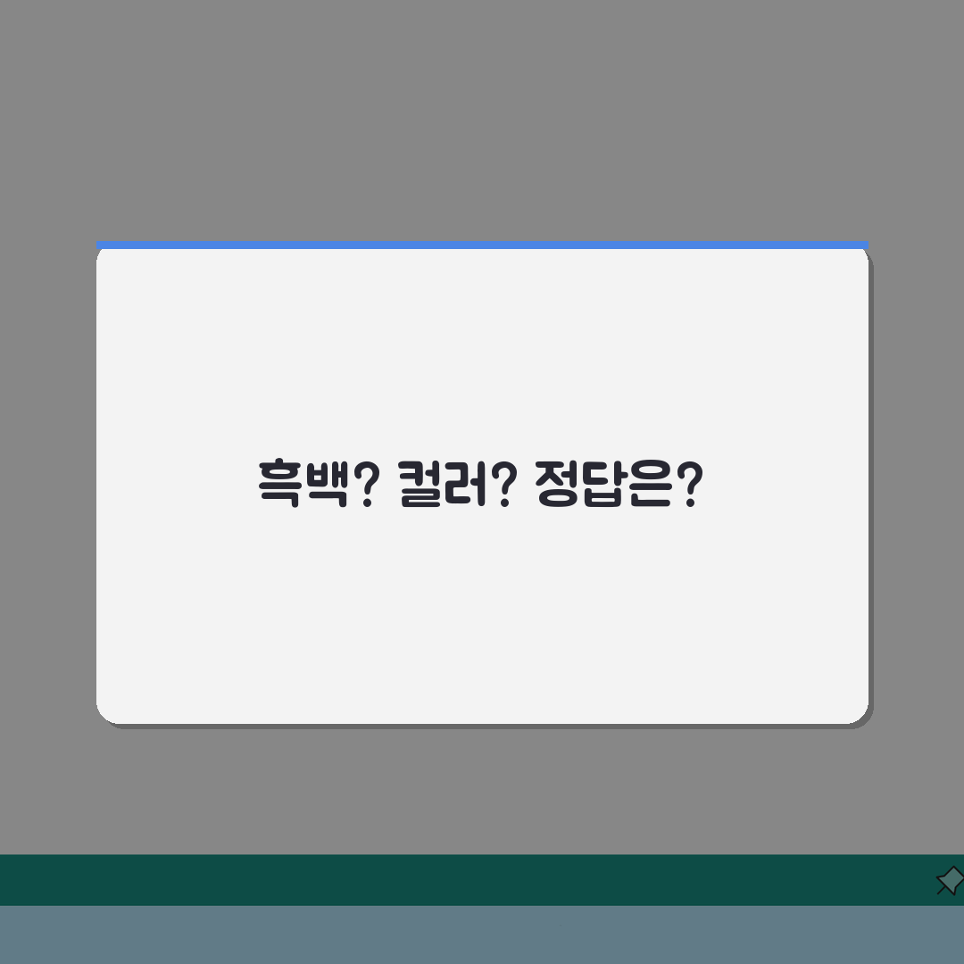 제출서류 흑백 vs 컬러 선택 가이드: 기관별 요구사항 완벽 분석