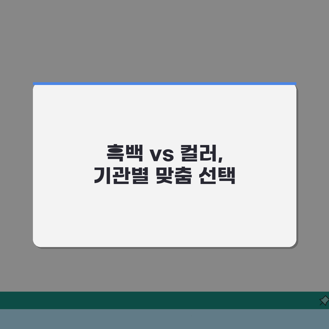 제출서류 흑백 vs 컬러 선택 가이드: 기관별 요구사항 완벽 분석