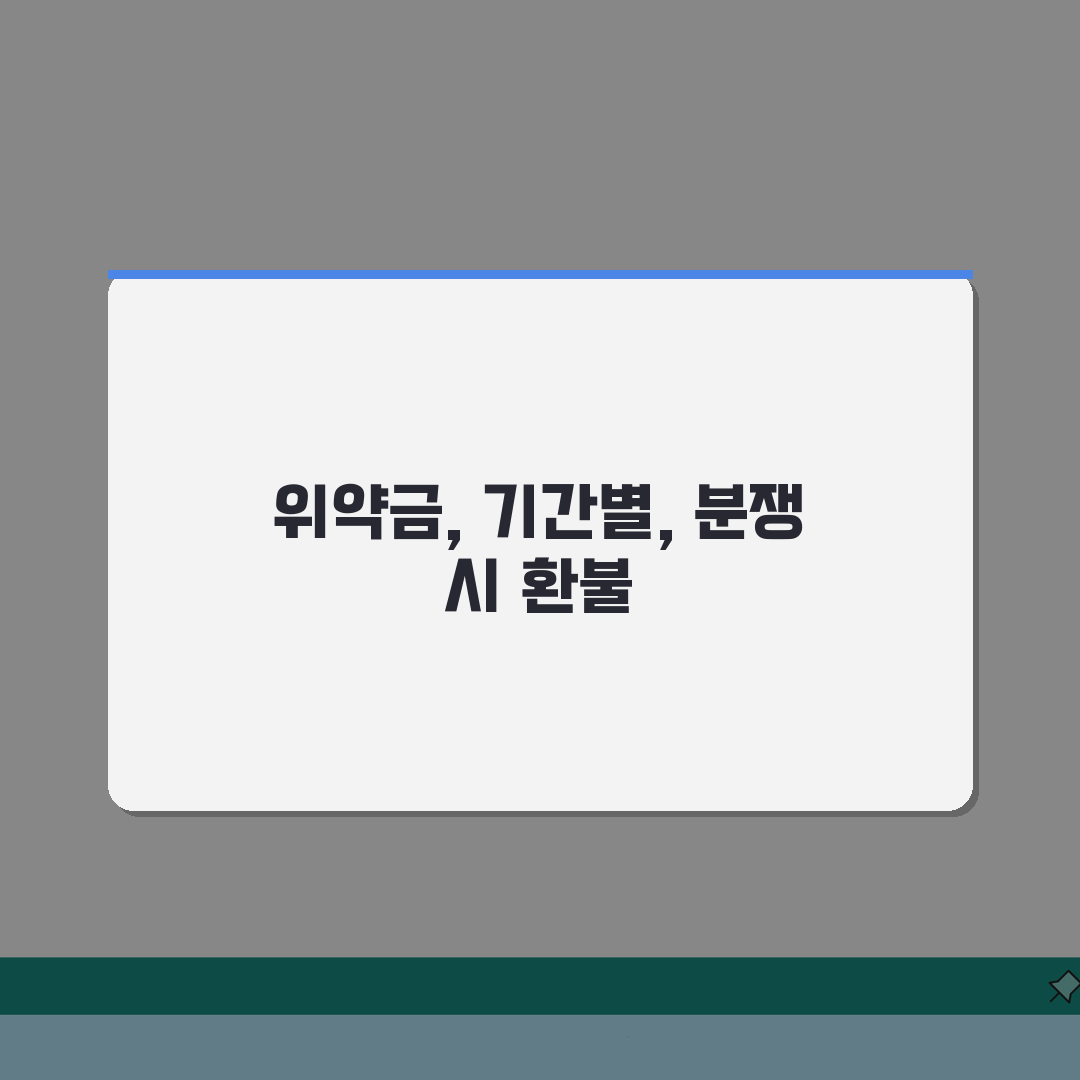 계약금 환불 수수료 정리 | 위약금, 기간별, 분쟁 총정리: 7가지 핵심 사항
